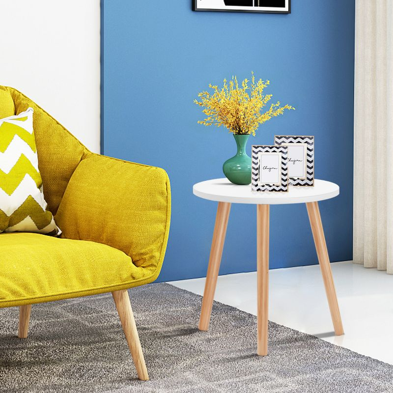 Costway Modern Round Coffee Tea Side Sofa Table Living Room Furniture Home Decor