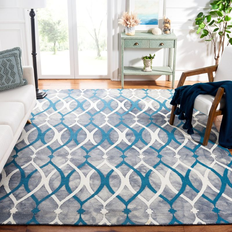 Dip Dye DDY534 Hand Tufted Area Rug - Grey/Ivory Blue - 8'x10' - Safavieh.