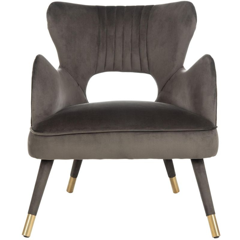 Blair Wingback Accent Chair - ACH4504 - Shale/Gold - Safavieh