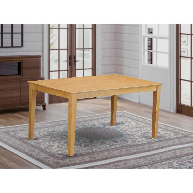 East West Furniture, Capri Rectangular Dining Table 36"x60" with Solid Wood Top In Cappuccino Finish