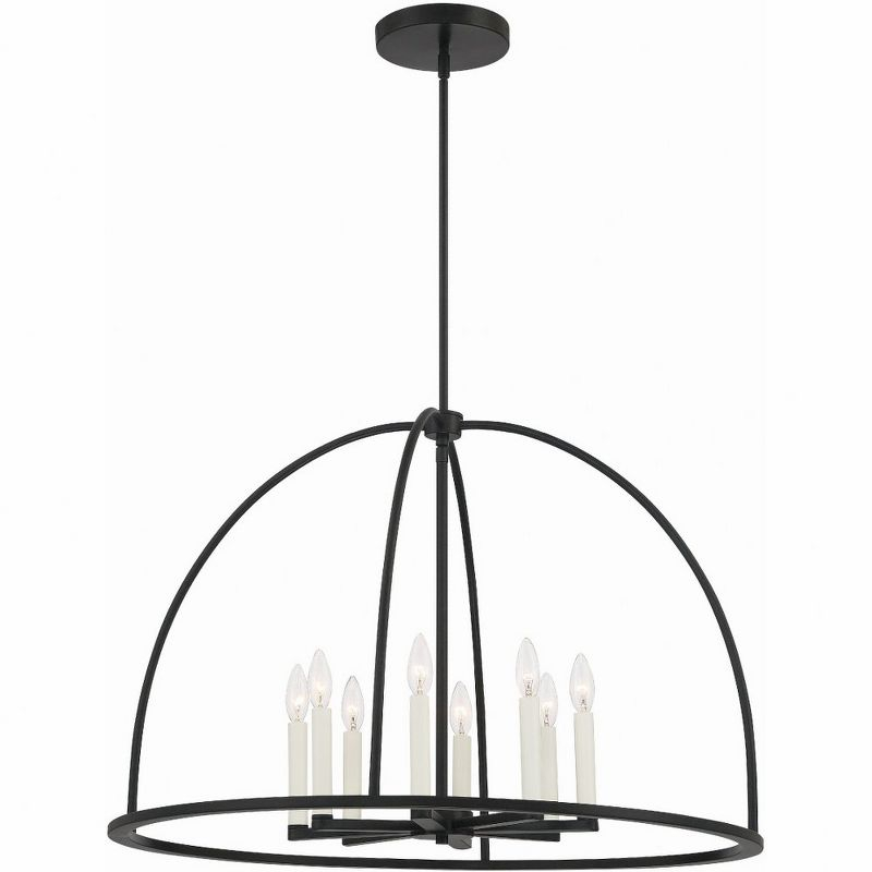 Crystorama Lighting Abbott 8 - Light Chandelier in  Black