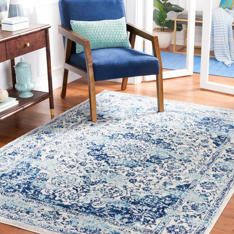 Tulum TUL282 Power Loomed Area Rug - Ivory/Blue - 8'x10' - Safavieh.