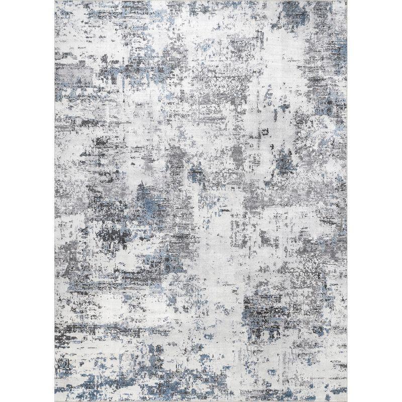 Nuloom Dali Abstract Pet Friendly Machine Washable Area Rug, 3' x 5', Blue Grey