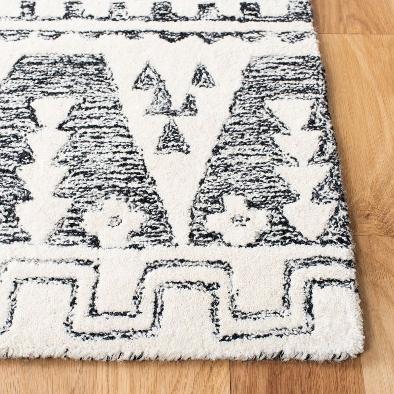 Abstract ABT657 Handmade Indoor Area Rug - Ivory/Gold - 9'x12' - Safavieh