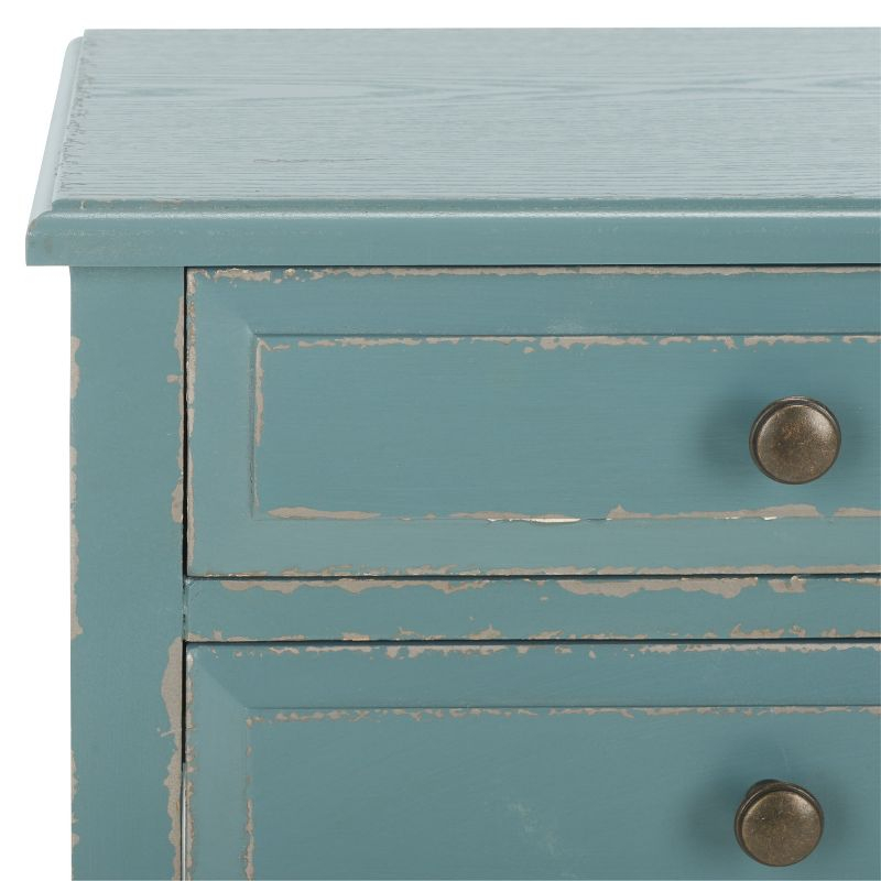 Lori End Table With Storage Drawers - AMH6576F - Pale Blue/White Smoke - Safavieh Couture
