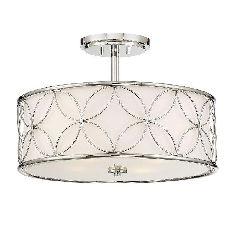 Savoy House Reid 4 - Light Semi-Flush Mount in  Polished Nickel