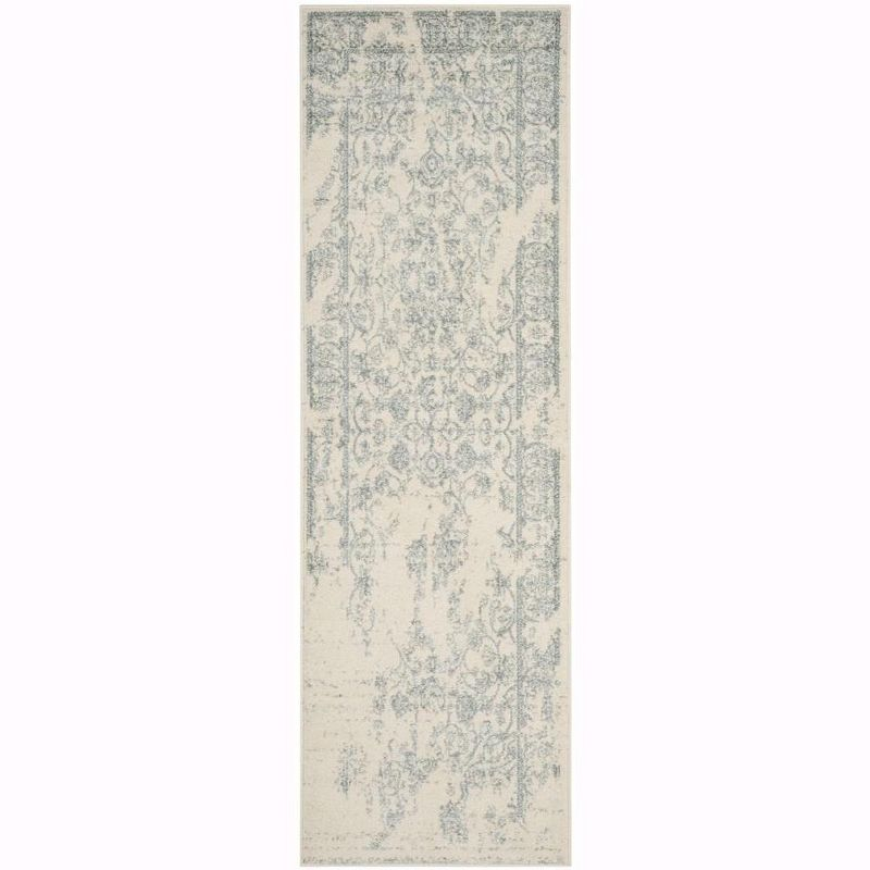 Adirondack ADR101 Power Loomed Runner Rug - Ivory/Slate - 2'6"x6' - Safavieh.