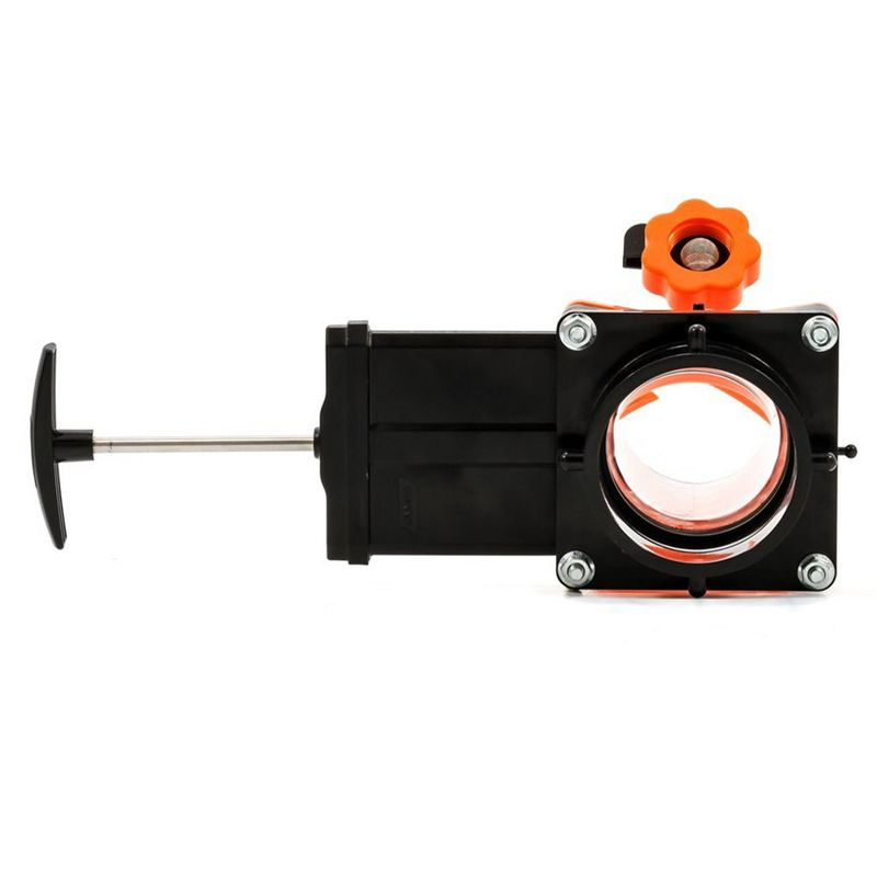 Camco Rhino Blaster Pro Clear Elbow Trailer RV Holding Tank Rinser w/Gate Valve, Vacuum Breaker, & 4-Prong Bayonet Swivel Fitting for Waste Management
