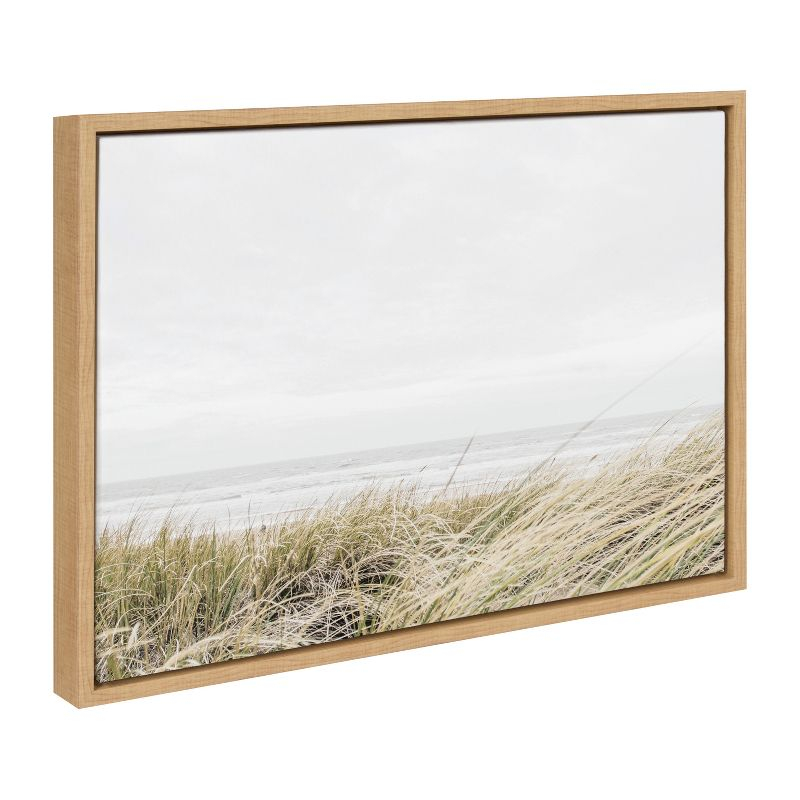 Kate and Laurel Sylvie East Beach Framed Canvas by Amy Peterson Art Studio, 18x24, Natural