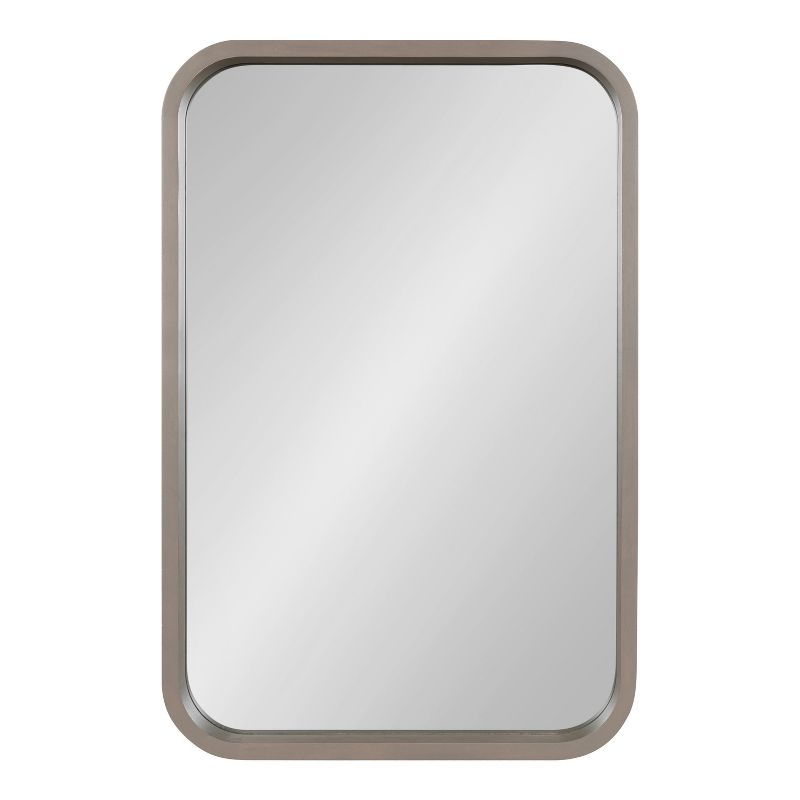 Kate and Laurel Hutton Wood Rectangle Mirror, 20x30, Gray