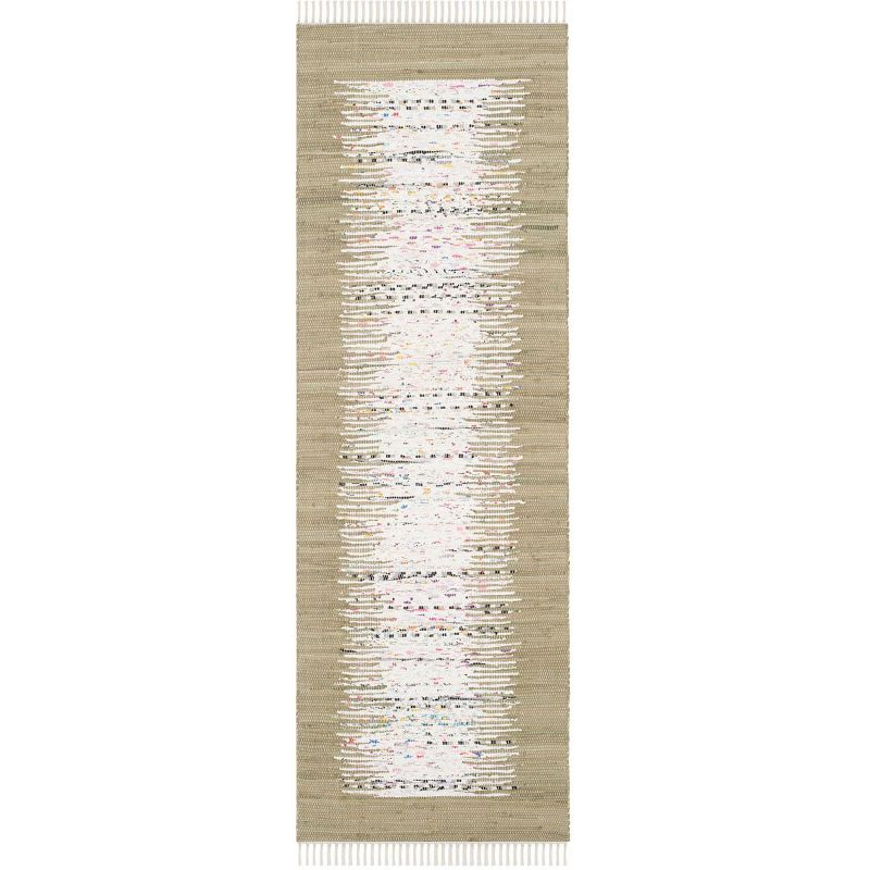 Montauk MTK711 Hand Woven Indoor Runner Rug - Ivory/Olive - 2'3"x7' - Safavieh.