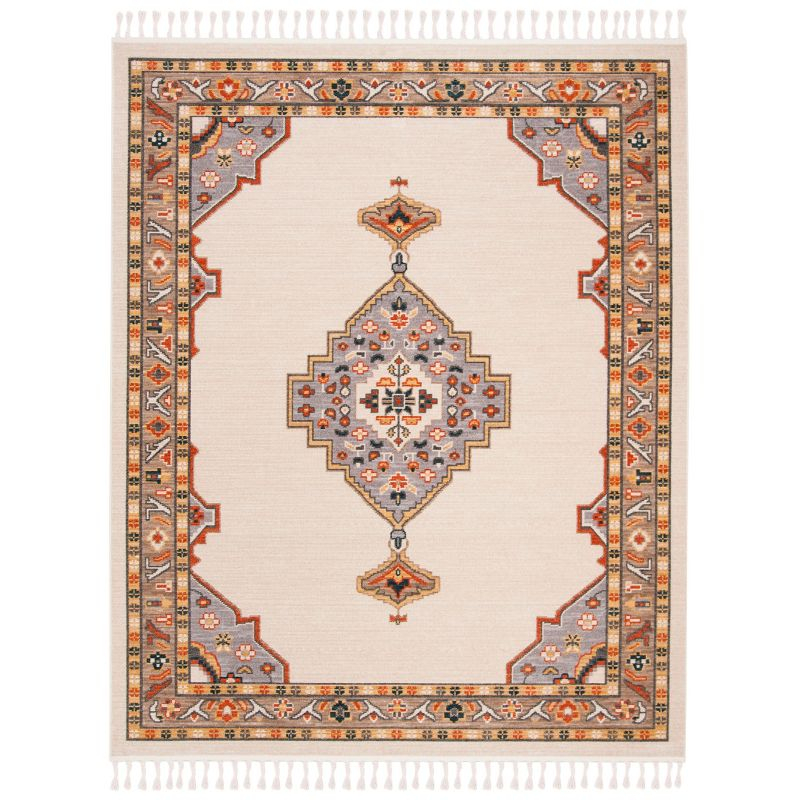 Farmhouse FMH830 Power Loomed Area Rug - Grey/Cream - 8' X 10' - Safavieh.