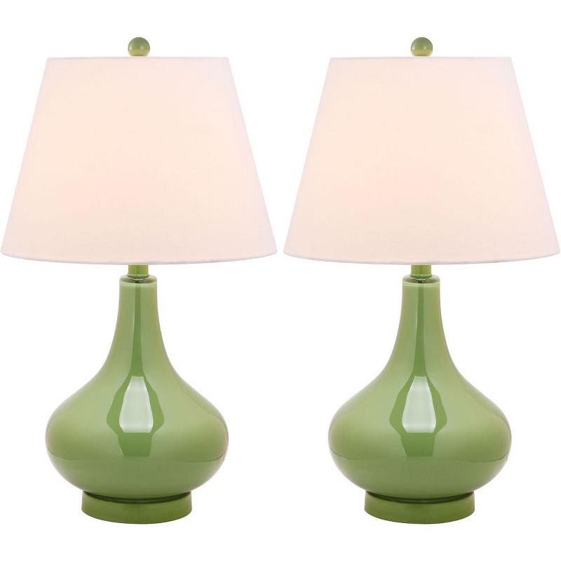 Amy Gourd Table Lamp (Set of 2) - 24 Inch Height - LIT4087 - Green - Safavieh