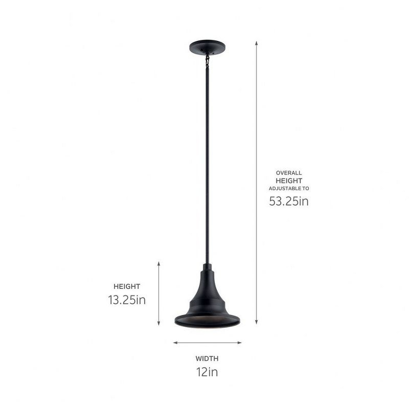 Kichler Lighting Hampshire 1 - Light Pendant in  Textured Black