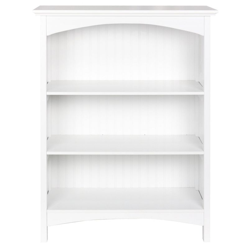 eHemco 3 Tier Storage Shelf Bookcase with 2 Arched Supports, 40 Inches Height, Black