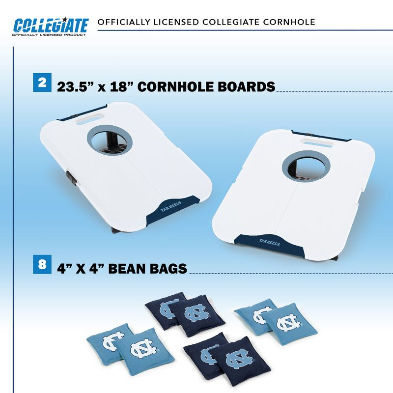 NCAA North Carolina Tar Heels All-Weather Travel Cornhole Set