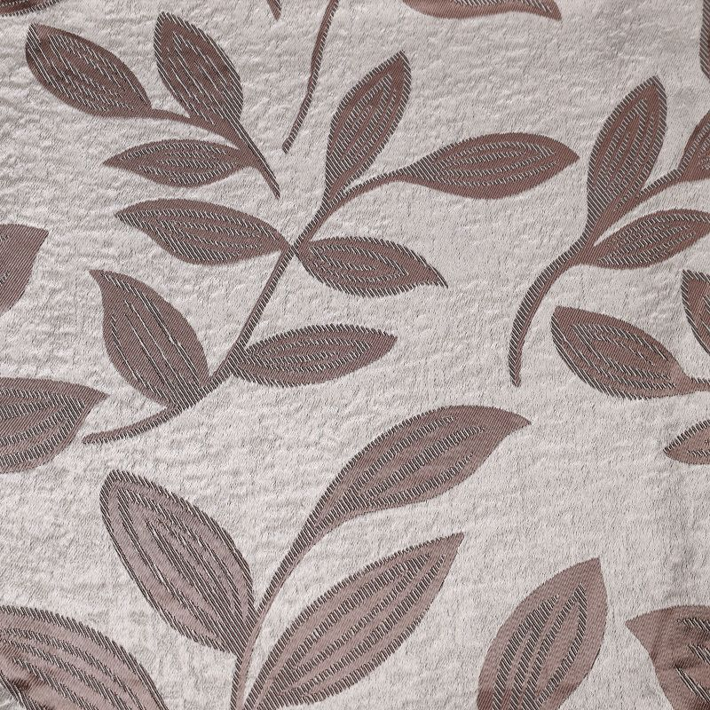 Modern Bohemian Leaves Room Darkening Semi-Blackout Curtains, Set of 2, 52"x63", Espresso - Blue Nile Mills