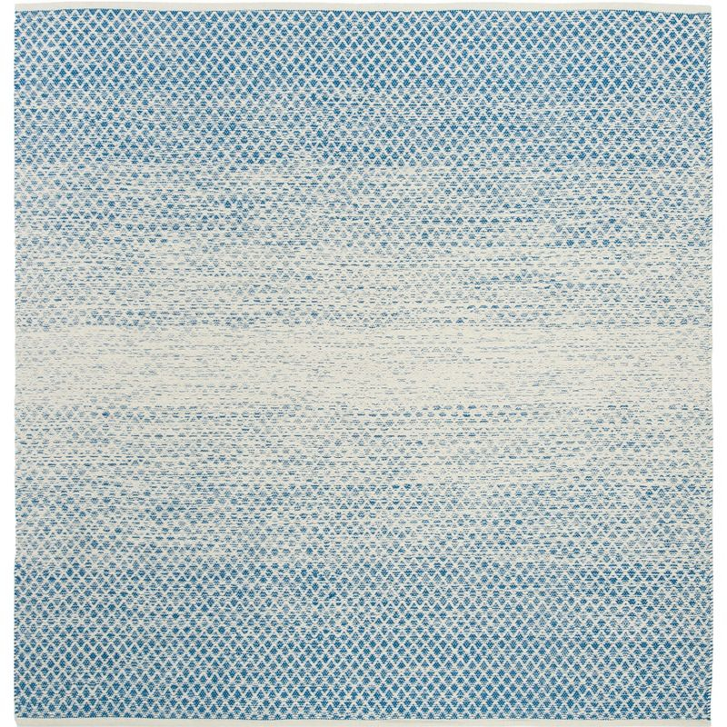 Montauk MTK601 Hand Woven Indoor Accent Rug - Blue/Ivory - 4'x4' - Safavieh