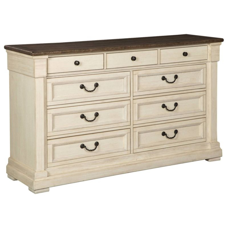 Bolanburg Dresser Antique White: 9-Drawer Storage, No Assembly - Signature Design by Ashley