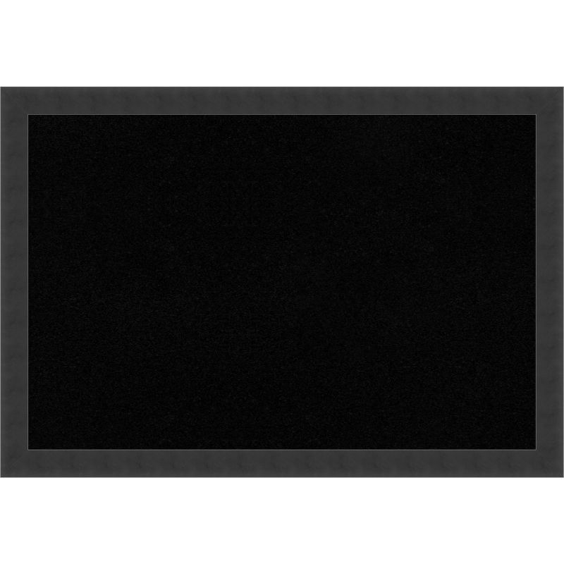 Amanti Art Black Cork Board Wood Framed Mezzanotte Black Bulletin Board 26 in. x 18 in.
