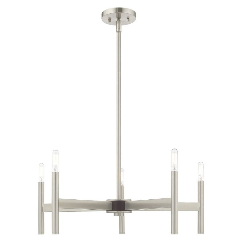 Livex Lighting Copenhagen 5 - Light Chandelier in  Brushed Nickel