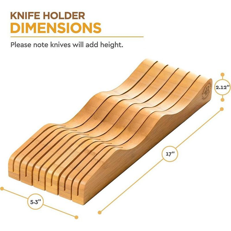 Bambusi Bambüsi 12 Slot Drawer Knife Block