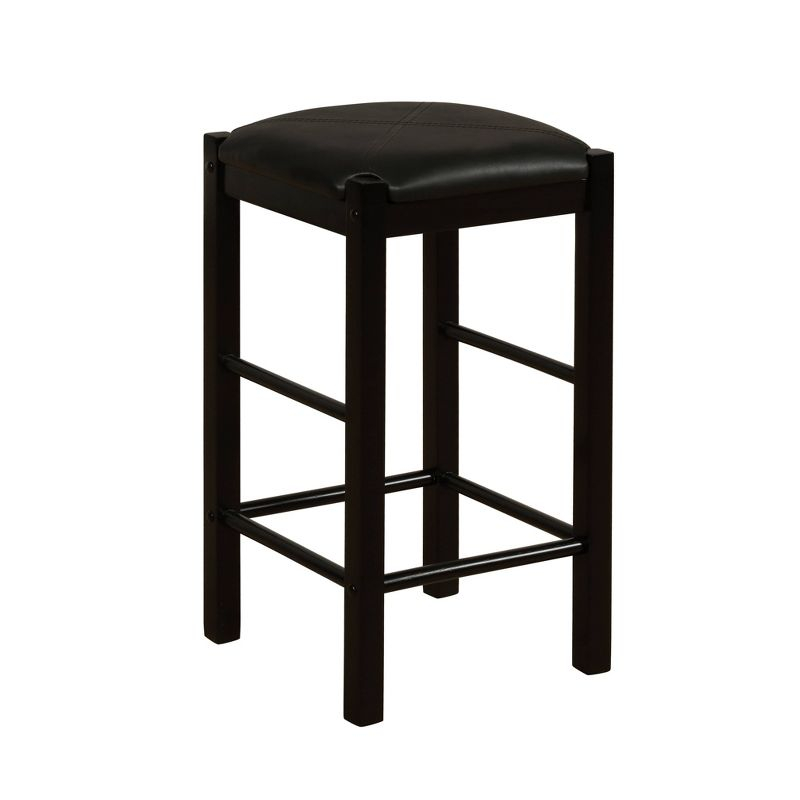 3pc Lancer Tavern Backless Stools & Counter Height Table Dining Set: Space-Saving, Padded Seats - Linon