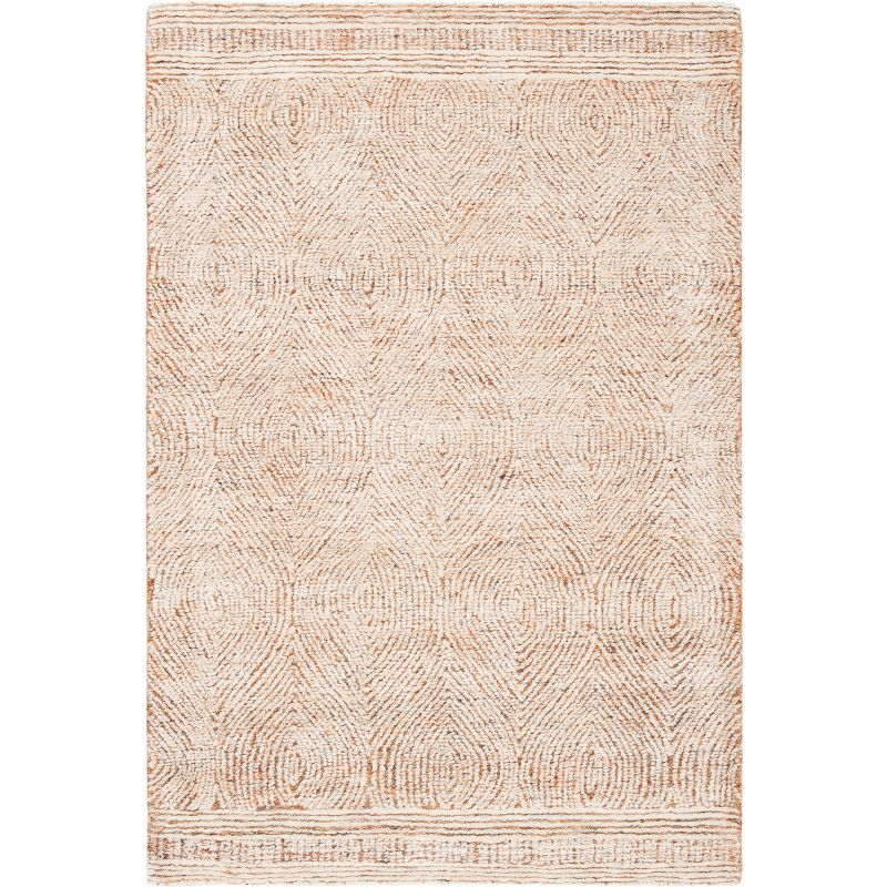 Abstract ABT340 Handmade Indoor Accent Rug - Ivory/Rust - 2'x3' - Safavieh