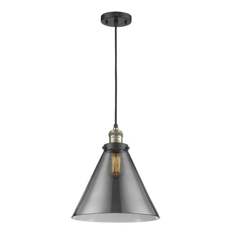 Innovations Lighting Cone 1 - Light Pendant in  Black Antique Brass