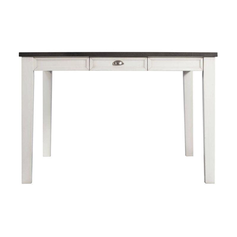 Jamison Two-Tone Extendable Dining Table with Storage White - Picket House Furnishings: Modern Rectangular Kitchen Table, Seats 4-6
