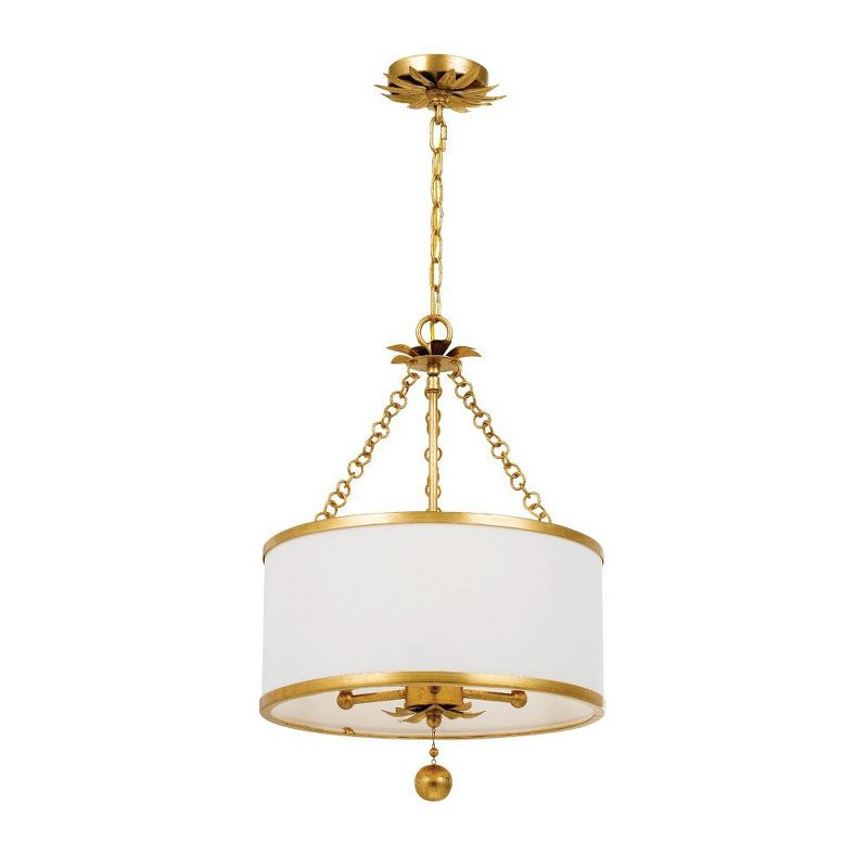 Crystorama Lighting Broche 3 - Light Chandelier in  Antique Gold