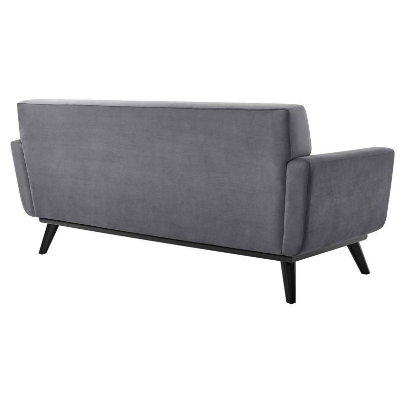 Engage Performance Velvet Loveseat Gray - Modway: Upholstered Rubberwood Frame, 2-Seater for Living Room