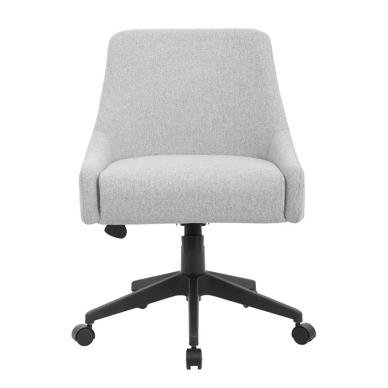 Boyle Desk Chair Gray: Boss Office Products, Molded Back, Pneumatic Lift, Nylon Base