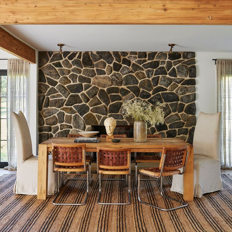 Nuloom Sycamore Striped Jute Area Rug, Square 8' x 8', Natural
