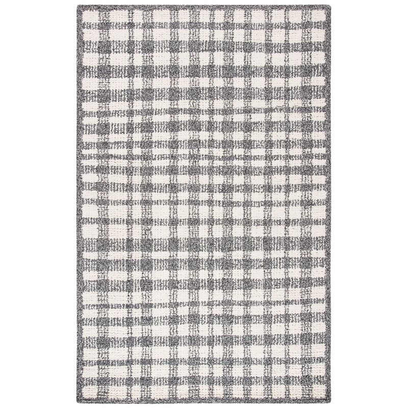 Abstract ABT648 Handmade Indoor Area Rug - Ivory/Black - 8'x10' - Safavieh