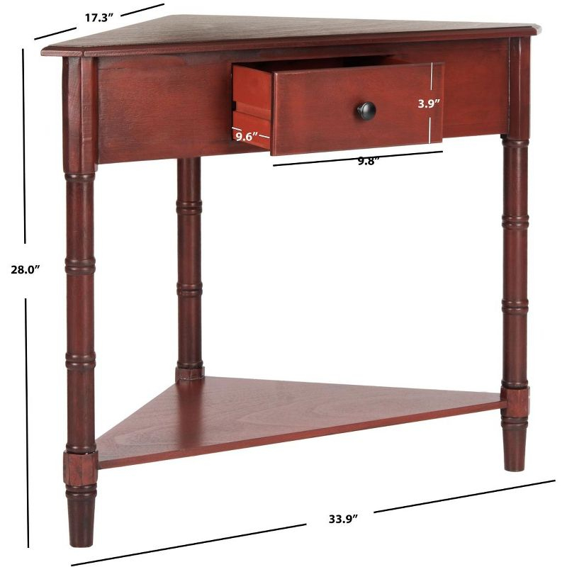Gomez Corner Table - AMH5709E - red - Safavieh Couture