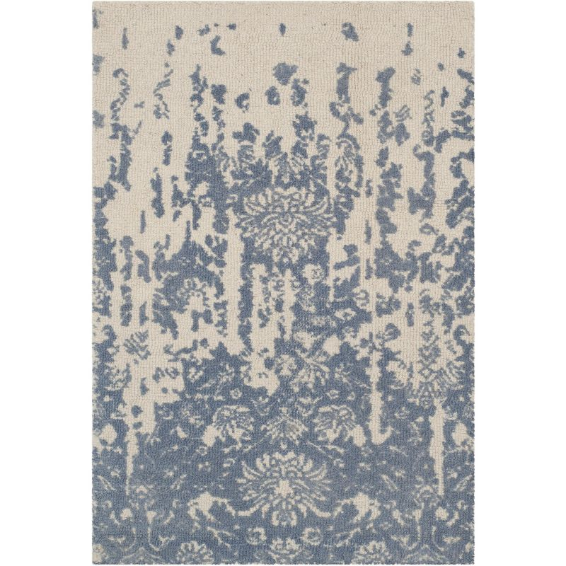 Restoration Vintage RVT104 Hand Tufted Indoor Accent Rug - 2'x3' - Ivory/Blue - Safavieh