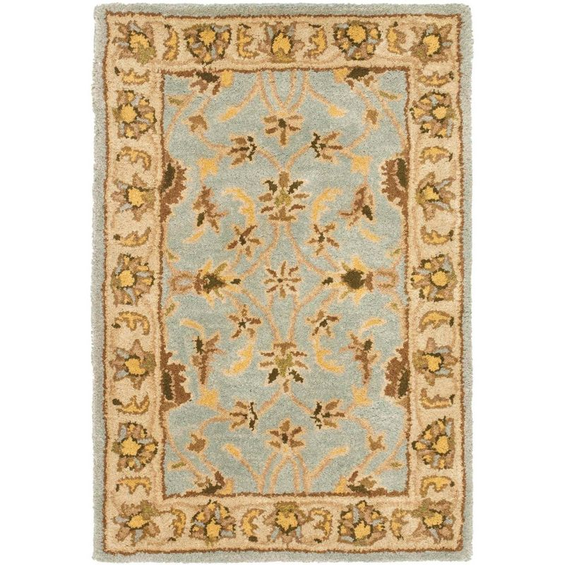 Heritage HG913 Handmade Accent Rug - 2'x3' - Light Blue/Beige - Safavieh