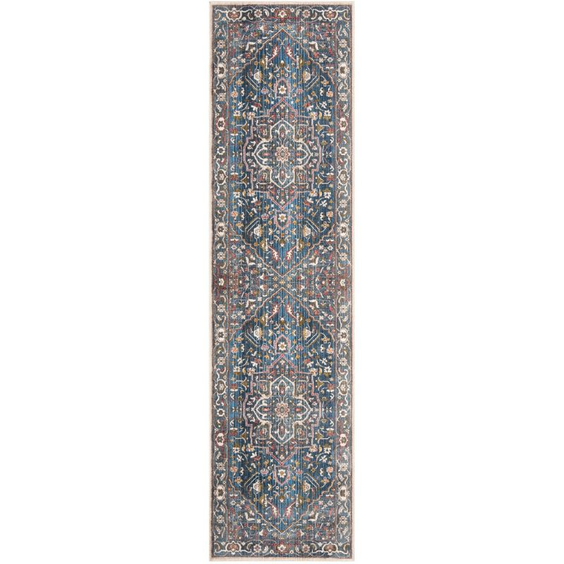 Vintage Persian VTP479 Power Loomed Indoor Runner Rug - Blue/Ivory - 2'2"x12' - Safavieh