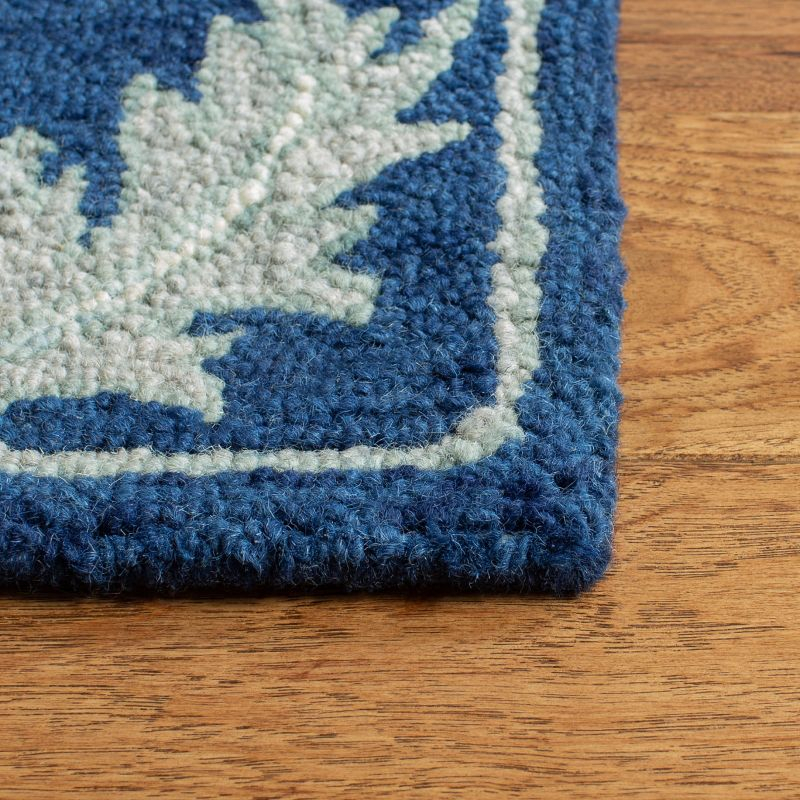 Micro-Loop MLP506 Hand Tufted Indoor Area Rug - Navy/Grey - 9'x12' - Safavieh