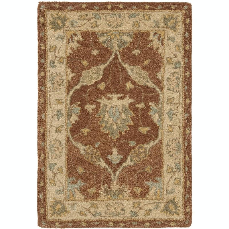 Antiquity AT315 Hand Tufted Accent Rug - Brown/Taupe - 2'x3' - Safavieh.