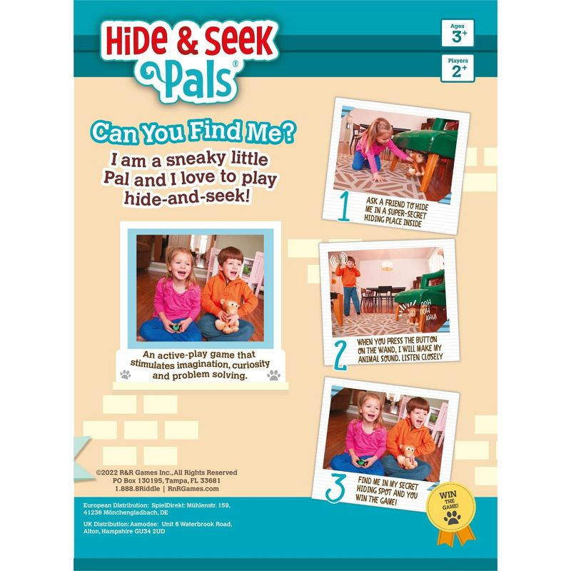 R&R Games Hide & Seek Pals Soft Cuddly Stuffed Animal For Boys and Girls - Pogo the Puppy