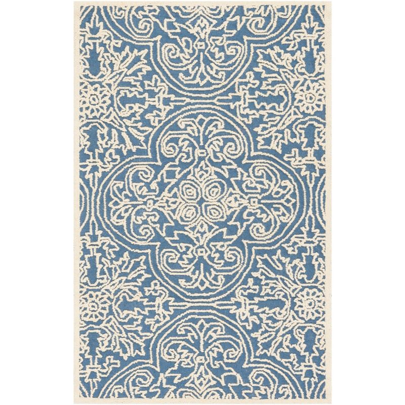 Trace TRC101 Hand Tufted Indoor Accent Rug - Blue/Ivory - 3'x5' - Safavieh