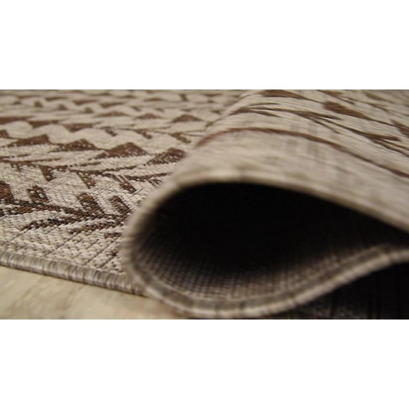 2'x8' Tokay Bohemian Styled Geometric Indoor/Outdoor Runner Rug, Ivory/Blue - JONATHAN Y