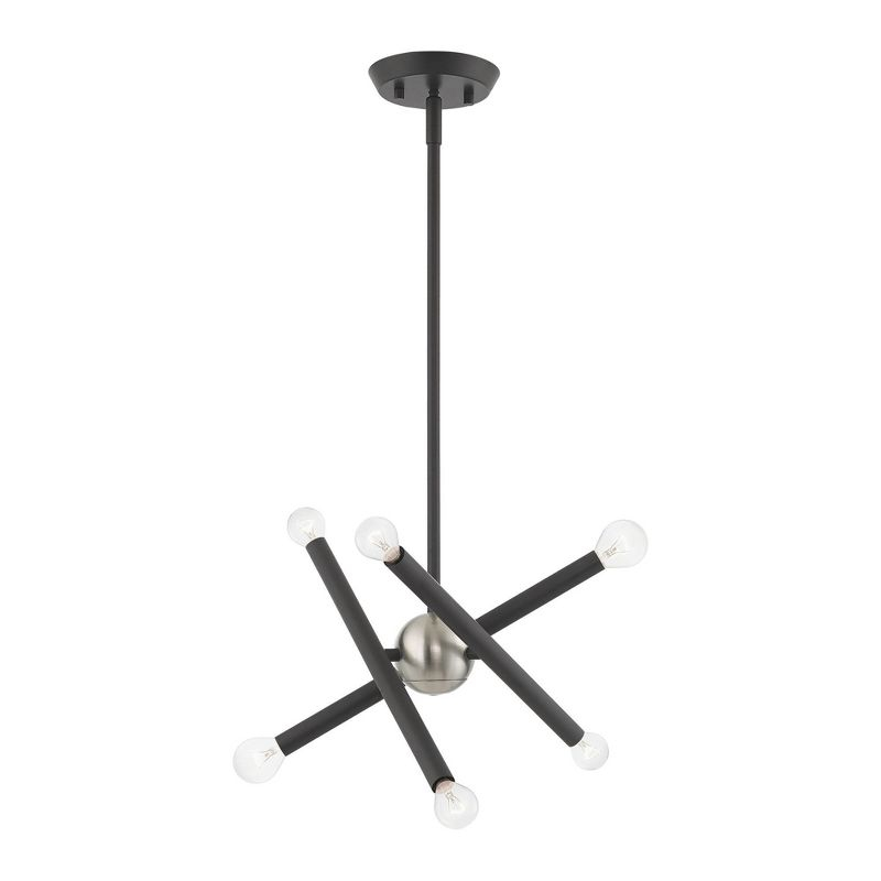 Livex Lighting Soho 6 - Light Chandelier in  Scandinavian Gray