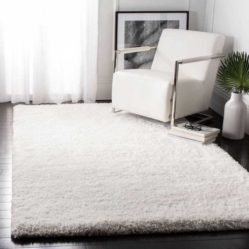 Supreme Shag SGS621 Hand Tufted Indoor Accent Rug - Ivory - 3'x5' - Safavieh