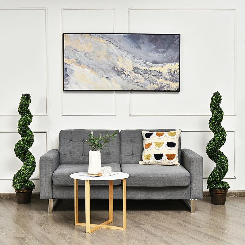 Costway 2 Pack 4FT Artificial Spiral Boxwood Topiary Tree Indoor Outdoor Decor