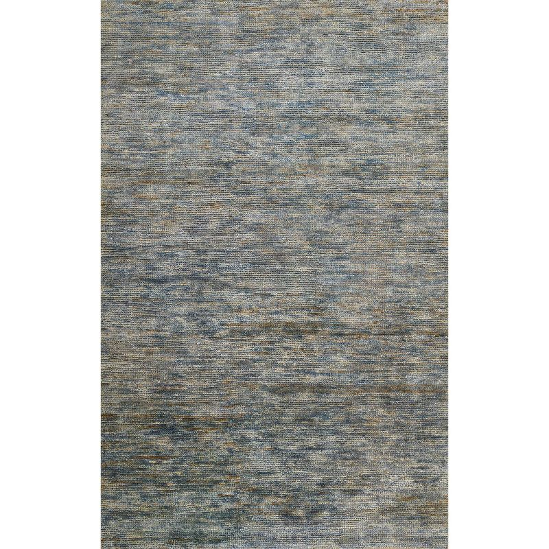 Momeni 8'x10' Organic Solid Handknotted Area Rug Blue: Jute & Cotton, Low Pile, Handmade, Indoor Rectangle Rug