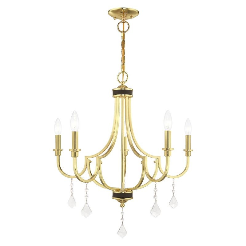 Livex Lighting Glendale 5 - Light Chandelier in  Polished Brass