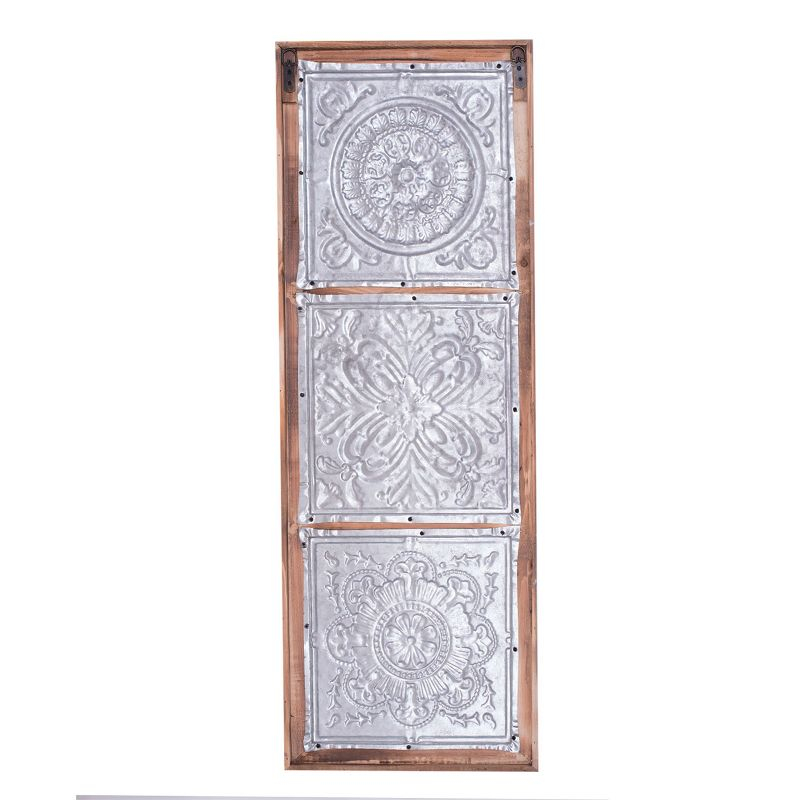 15 x 41 inch Rustic Distressed Wood and Metal Wall Décor - Foreside Home & Garden